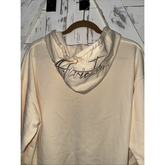Aelfric Eden Ivory Cream Oversized Hoodie Sweatshirt Unisex S NWOT Embroidered - Picture 8 of 9